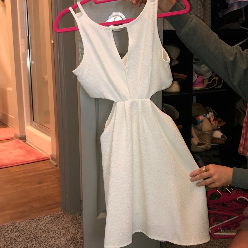 White cut out bcbg dress